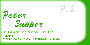 peter supper business card